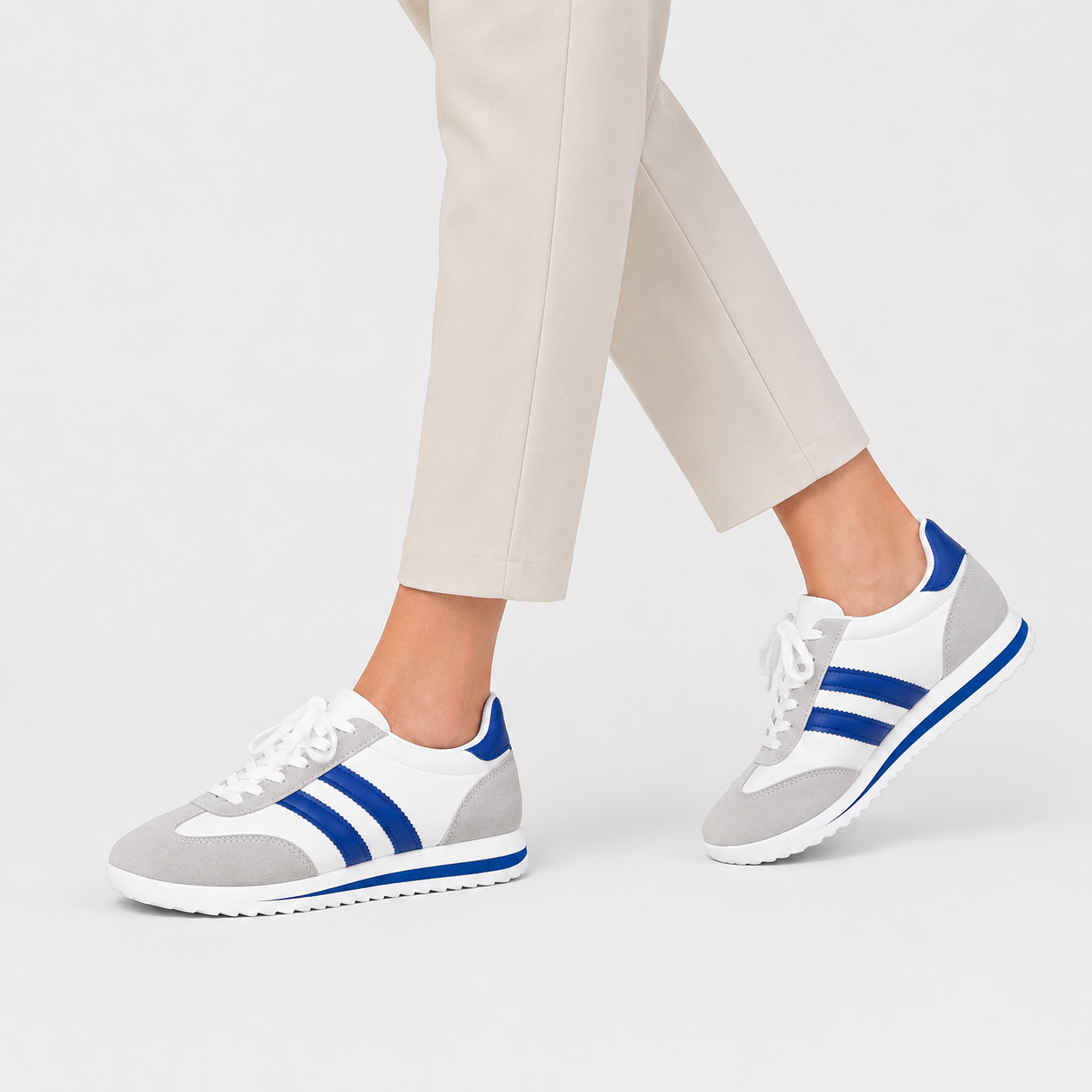 Retro Casual Sneakers – Lightweight Lace-Up Everyday Shoes