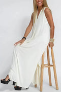Women's Chic Maxi Dress with Complimentary Cardigan