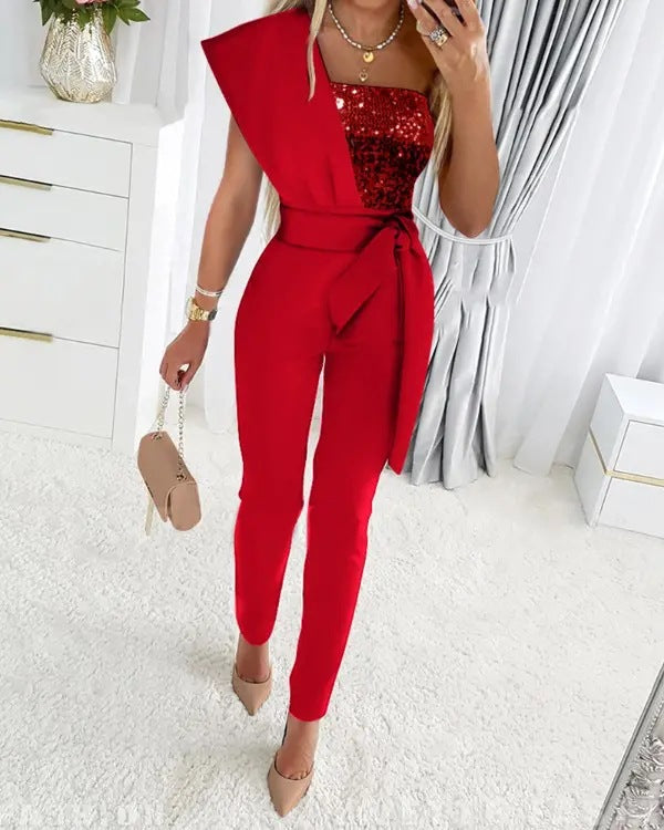 Savannah One-Shoulder Jumpsuit - Effortlessly Elegant & Chic