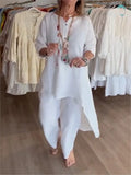 Women's Effortless Relaxed Tunic & Trousers Set