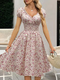 Avelina Women's Floral-Print V-Neck Midi Dress