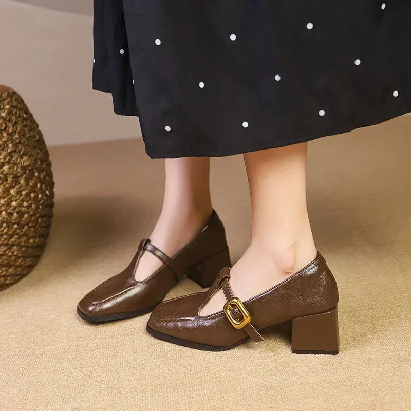 Dorvanna French Mary Janes – Timeless, Vintage-Inspired Flat Shoes