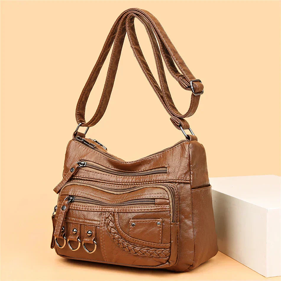 Timeless Multi-Layer Crossbody Bag for Effortless Everyday Style