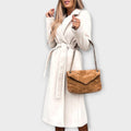 Women's Elegant Coat with Tie Belt