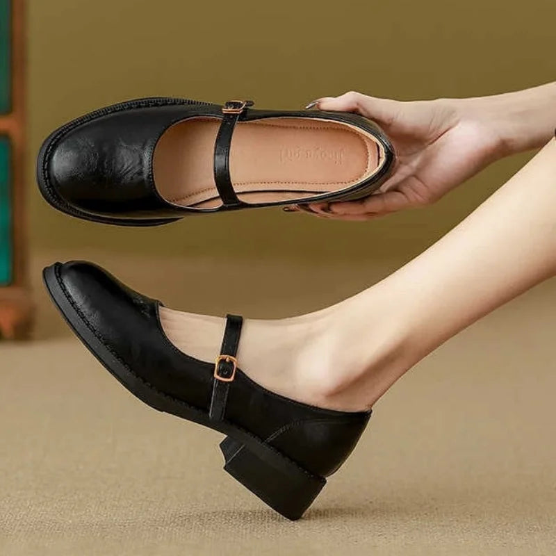 Rachel Classic Leather Mary Janes — All-Day Comfort