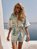 Women's Sophisticated Patchwork Two-Piece Set