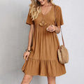 Amélie Boho-Chic Women's Ruffled Mini Dress