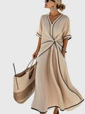 Women's Draped Coastal Maxi Dress