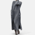 Women's Knitted Maxi Dress – Cozy Oversized Winter Knit with Long