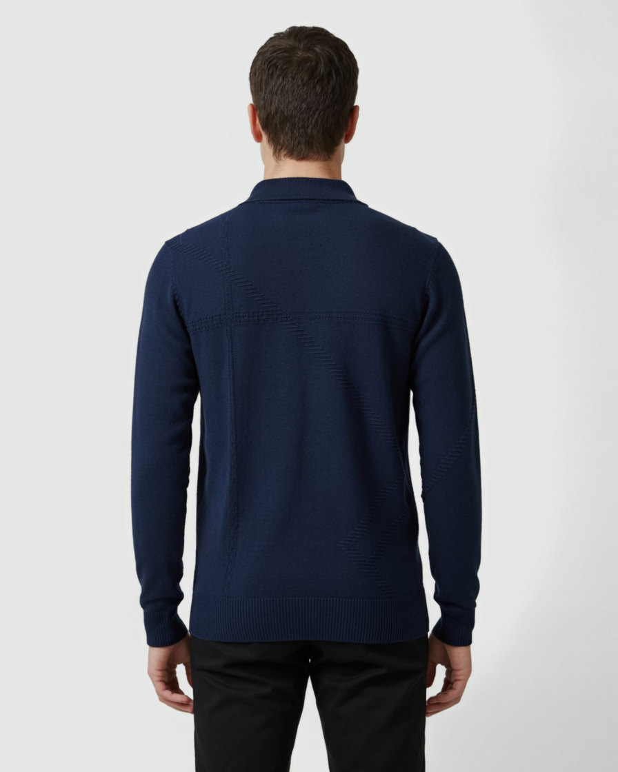 Suéter azul marino para hombre