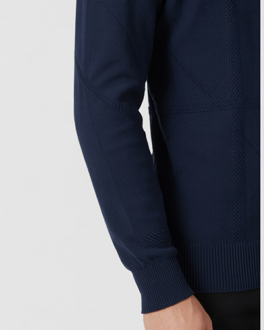 Suéter azul marino para hombre