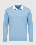 Suéter moderna de lana azul para hombre