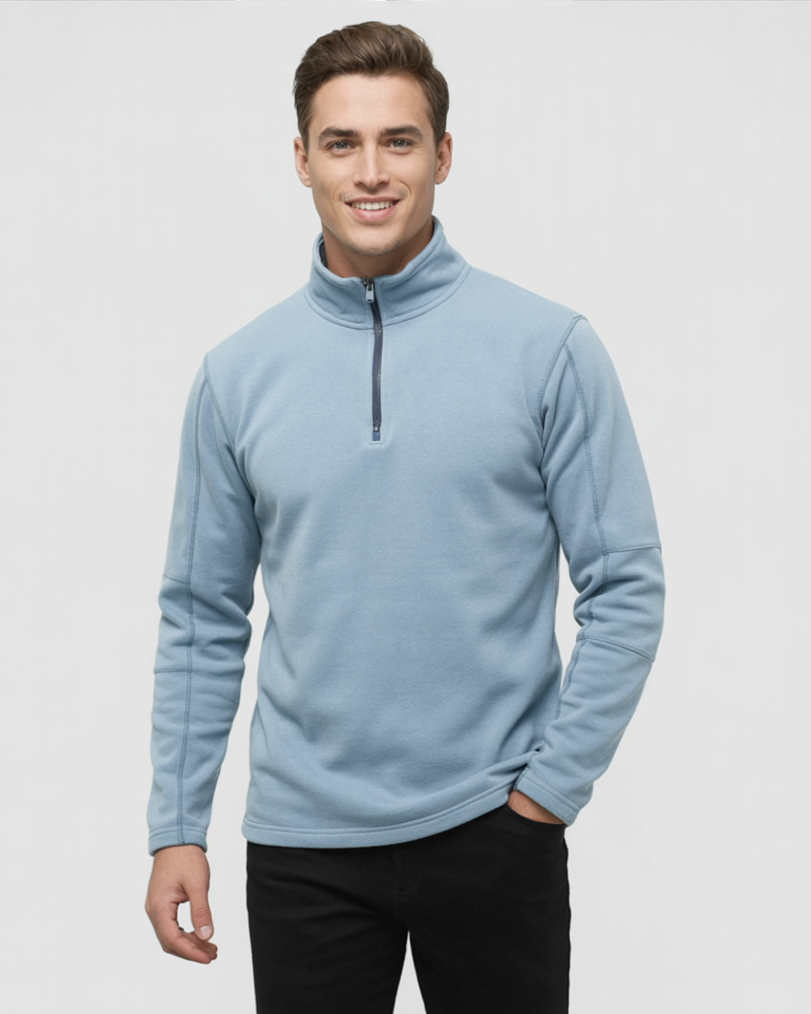Suéter polar azul cielo cálida para hombre