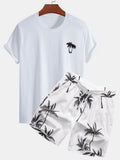 Men's Coordinating Palm Tree Print T-Shirt & Palm Tree Print Swim