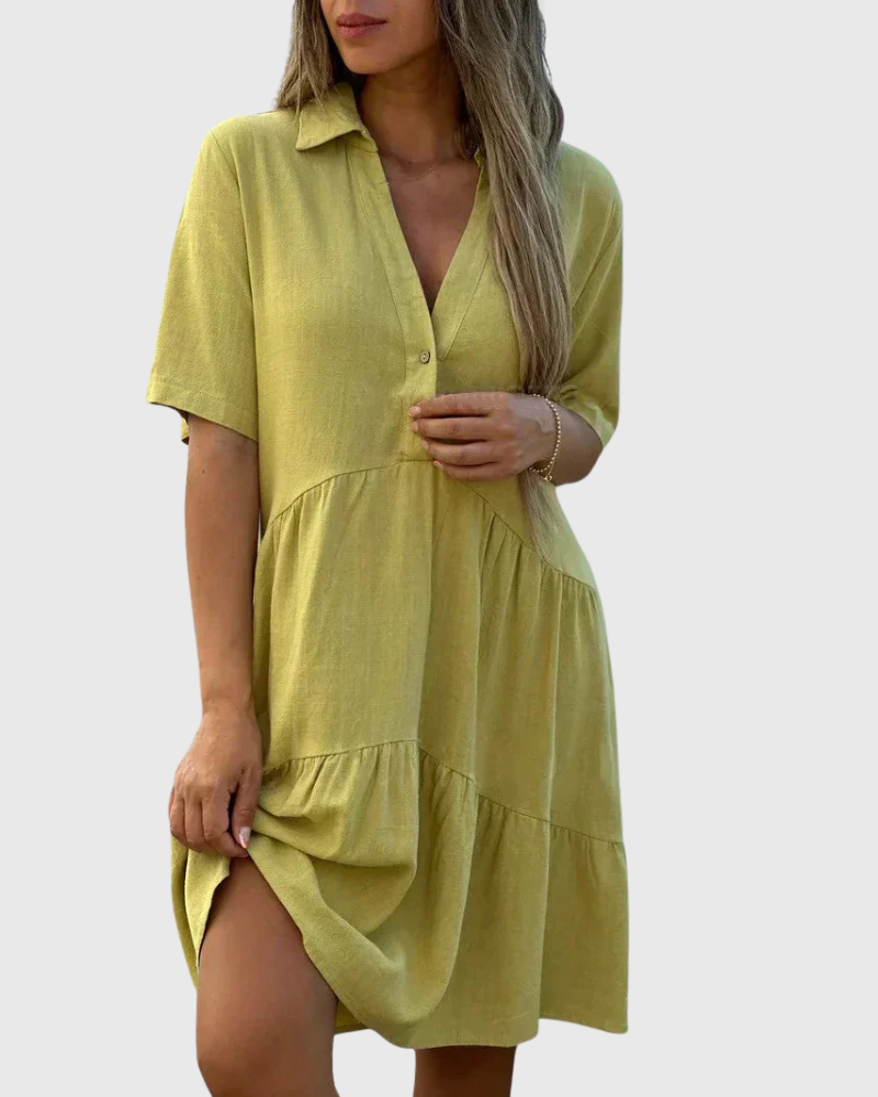 Women's Ariana Flowing Elegant Mini Dress - Effortless Chic in a