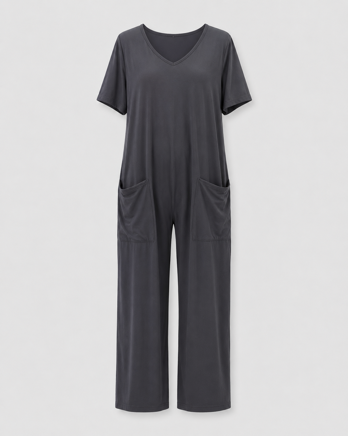 Women > Jumpsuit : Women's Effortless Relaxed-Fit Jumpsuit in Stone Grey van DUUWE