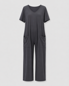 Women > Jumpsuit : Women's Effortless Relaxed-Fit Jumpsuit in Stone Grey van DUUWE