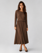 Women > Sweaters : Women's Two-Piece Long Sleeve Top and Maxi Skirt Set in van DUUWE
