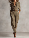 Corenne - Chic Plaid Jumpsuit for Effortless Elegance