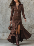 Women's Inspired Irregular-Hem Maxi Dress
