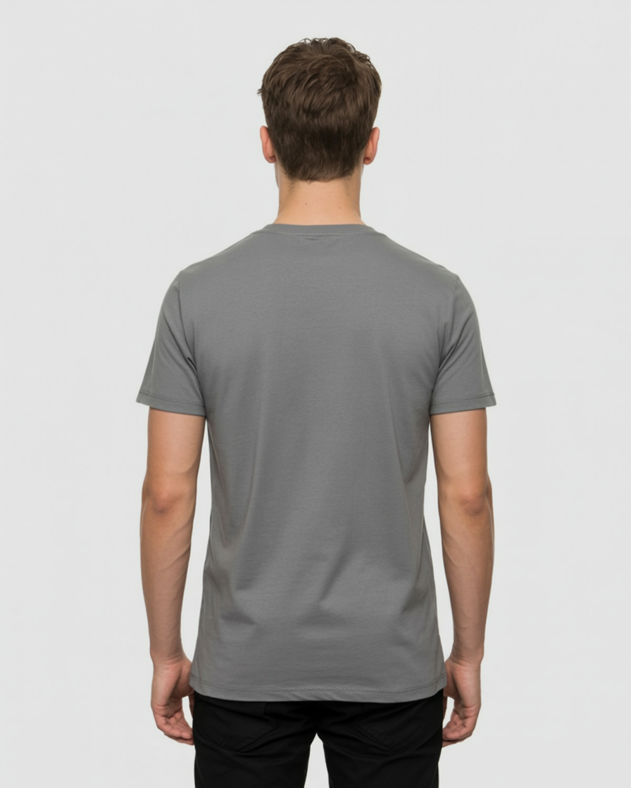 Camisa Gris Hombre de Algodón Casual