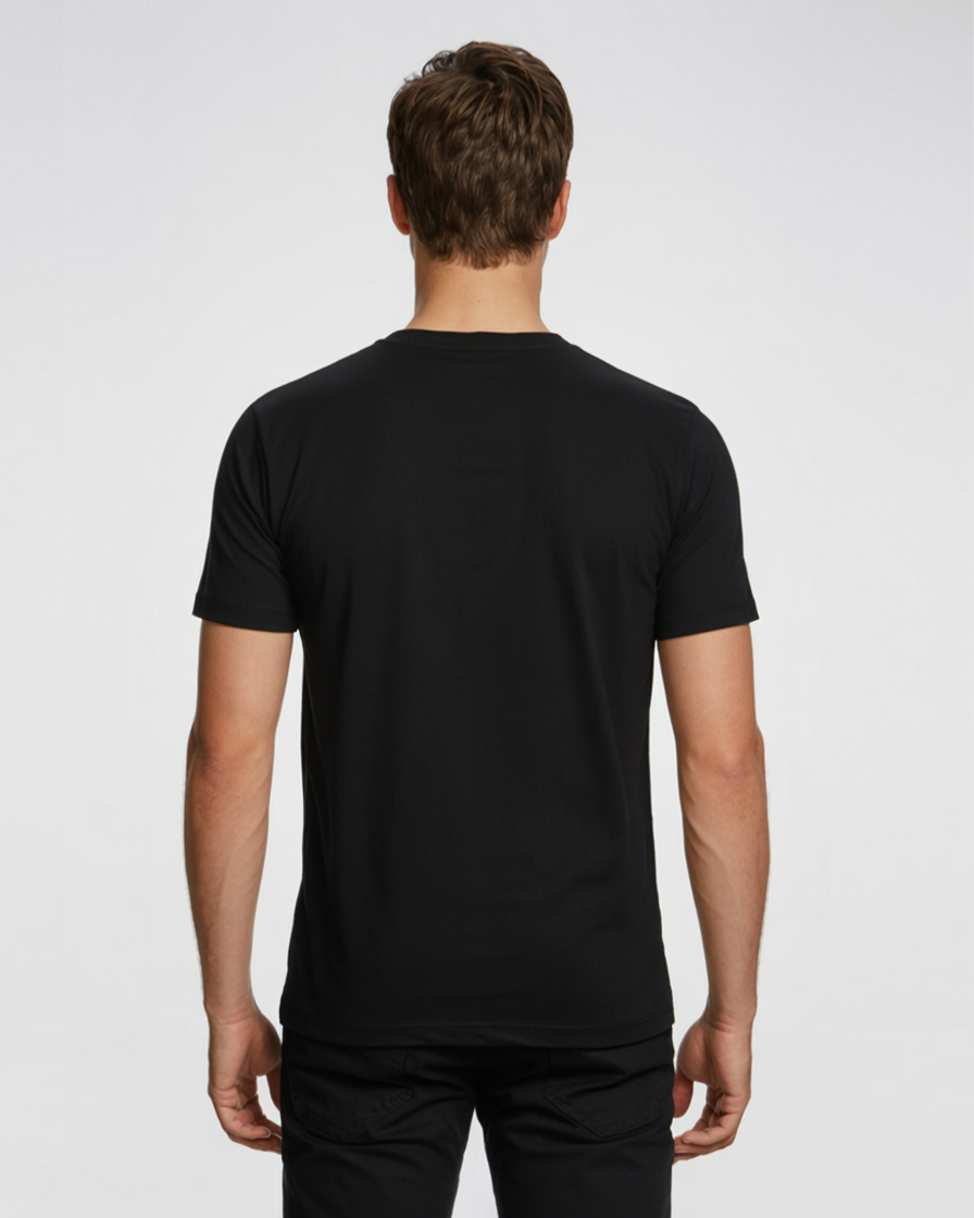 Camisa Negro Hombre de Algodón Casual
