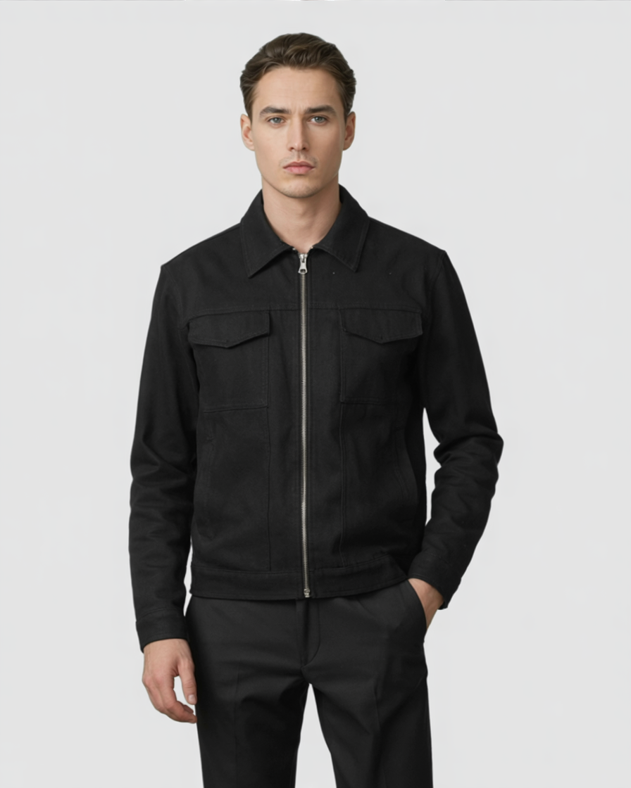 Chaqueta Negro para el Estilo Urbano