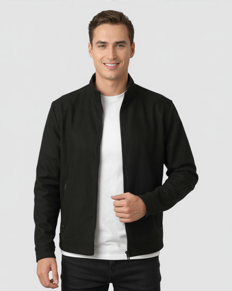 Chaqueta Negro Slim Fit para Hombre Casual