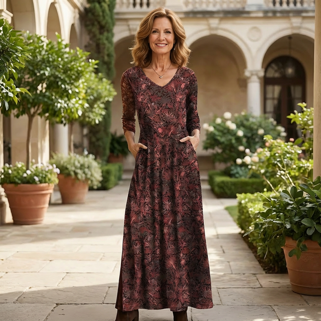 Floral Maxi Dress – Elegant, Flowing Floor-Length Gown