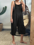 Women's Boho Wide-Leg Overalls – Flowy Bohemian Style with Plus