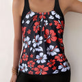 Women's Floral Print Tankini Set – Vibrant Two-Piece Swimsuit