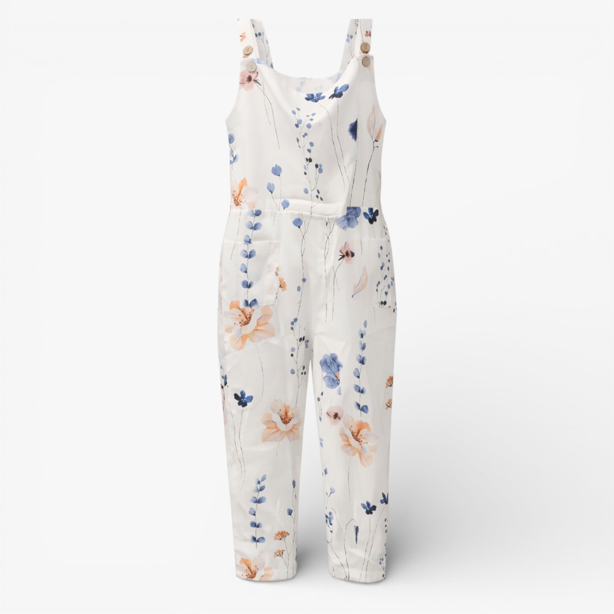 Chic Floral-Print Sleeveless Jumpsuit