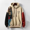 Men's Urban Patchwork Hoodie – Modern and Comfortable Style