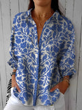 Women's Blue Garden Blouse