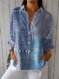 Women's Ocean Patchwork Blouse