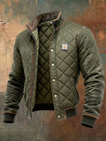 Men's Stylish Quilted Jacket Leather - DUUWE
