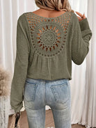 Chic Knit Sweater with a Distinctive Back Design