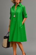 Estelle™ | Modern Emerald Sophistication Midi Dress