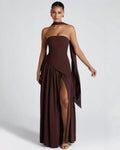 Women's Chic Slit Maxi Dress - Effortless Elegance in a Sleek