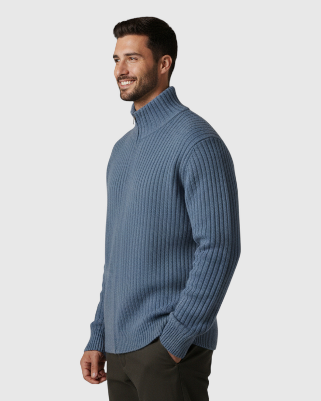 Cárdigan de Punto con Cremallera para Hombre