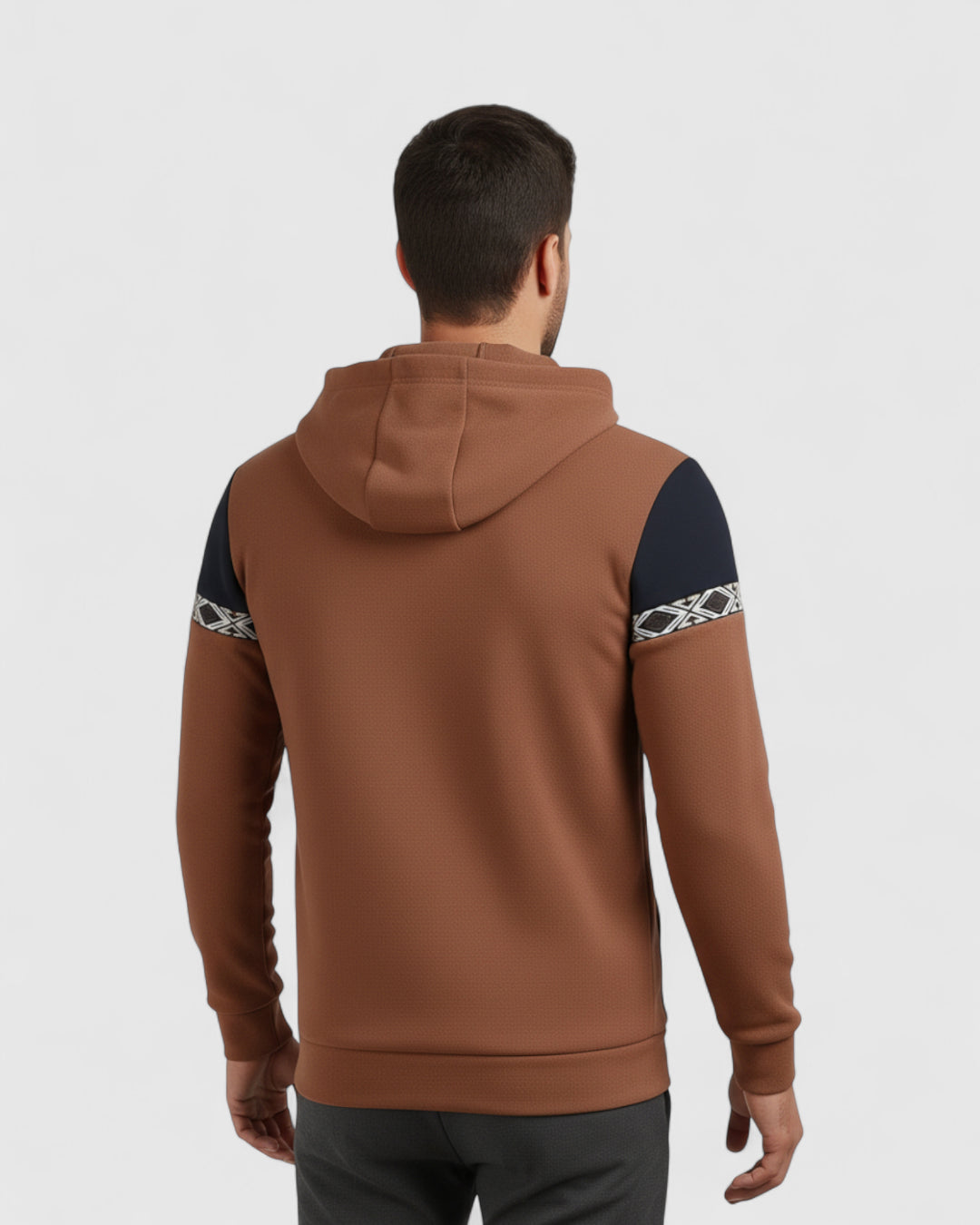 Chaqueta con Capucha y Media Cremallera de Forro Polar