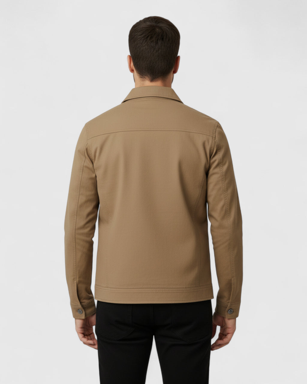 Chaqueta de Hombre con Cremallera y Cuello Solapa