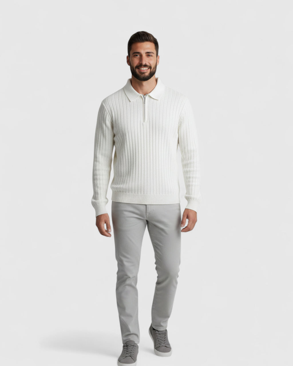 Jersey Polo de Hombre con Cremallera