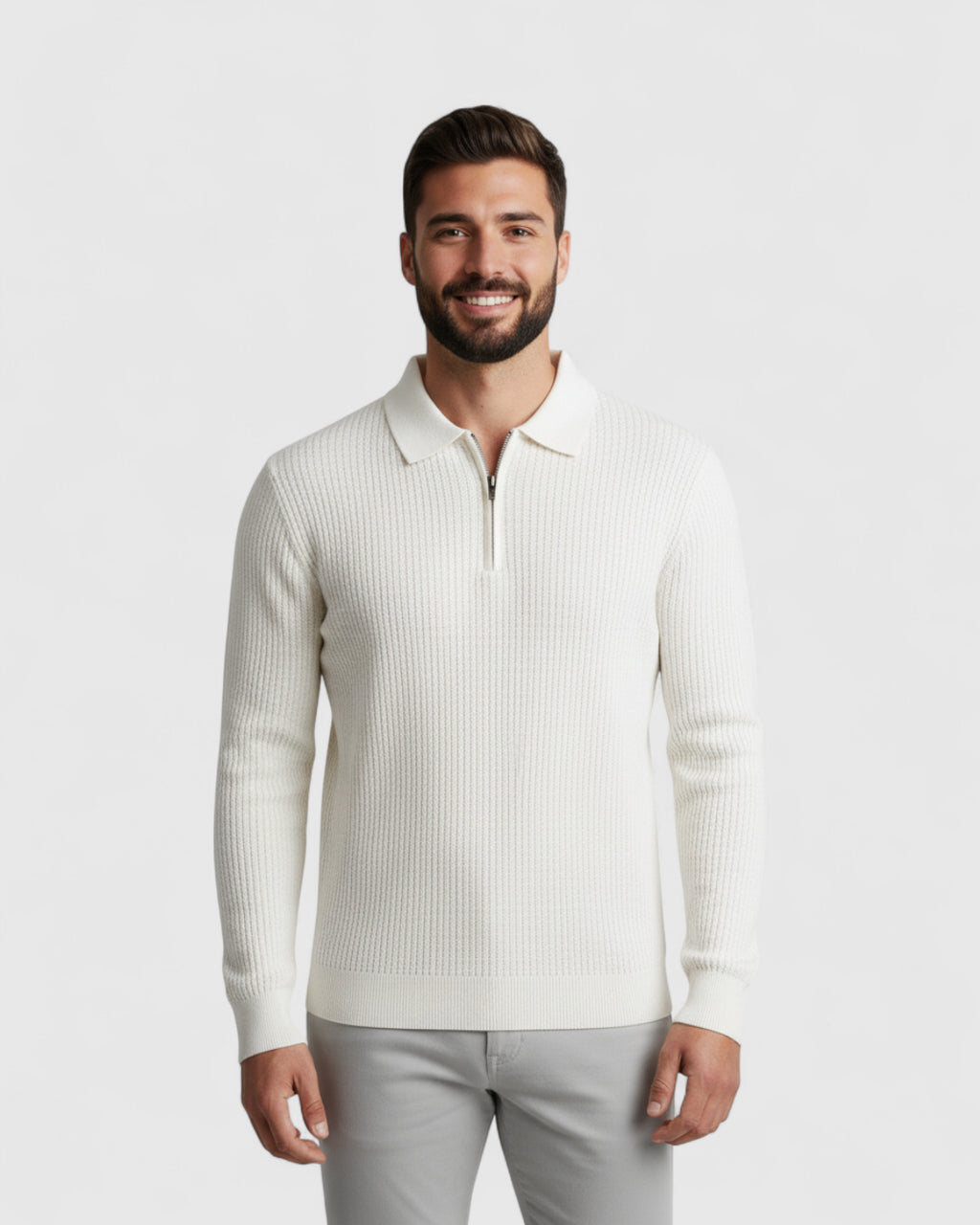 Jersey Polo de Hombre con Cremallera