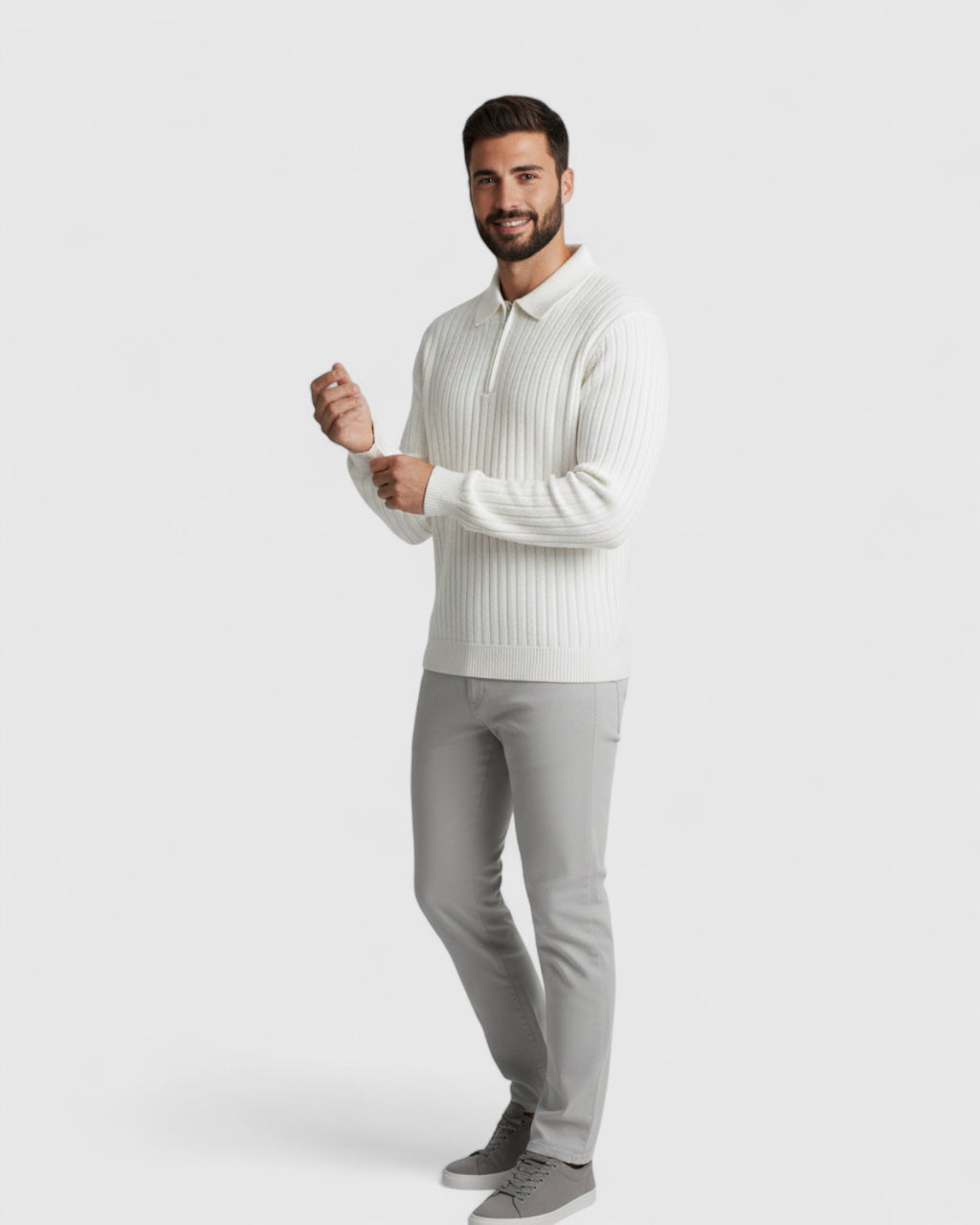 Jersey Polo de Hombre con Cremallera