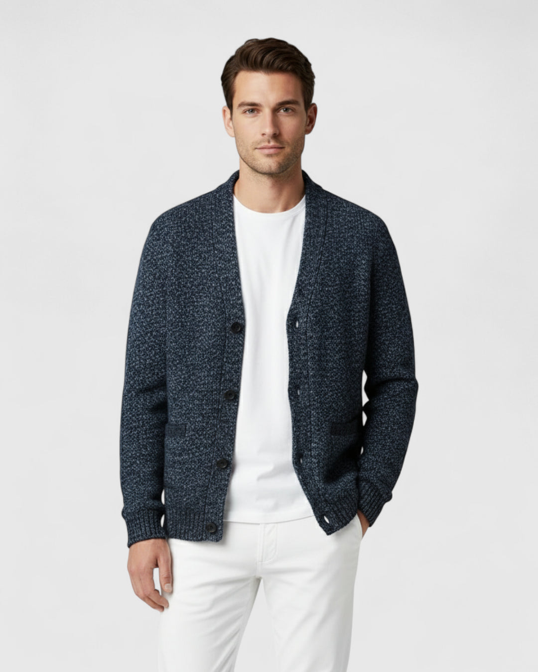 Chaqueta Bomber De Punto Para Hombre