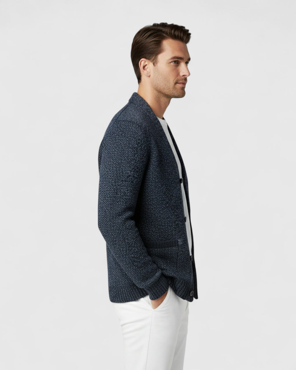 Chaqueta Bomber De Punto Para Hombre