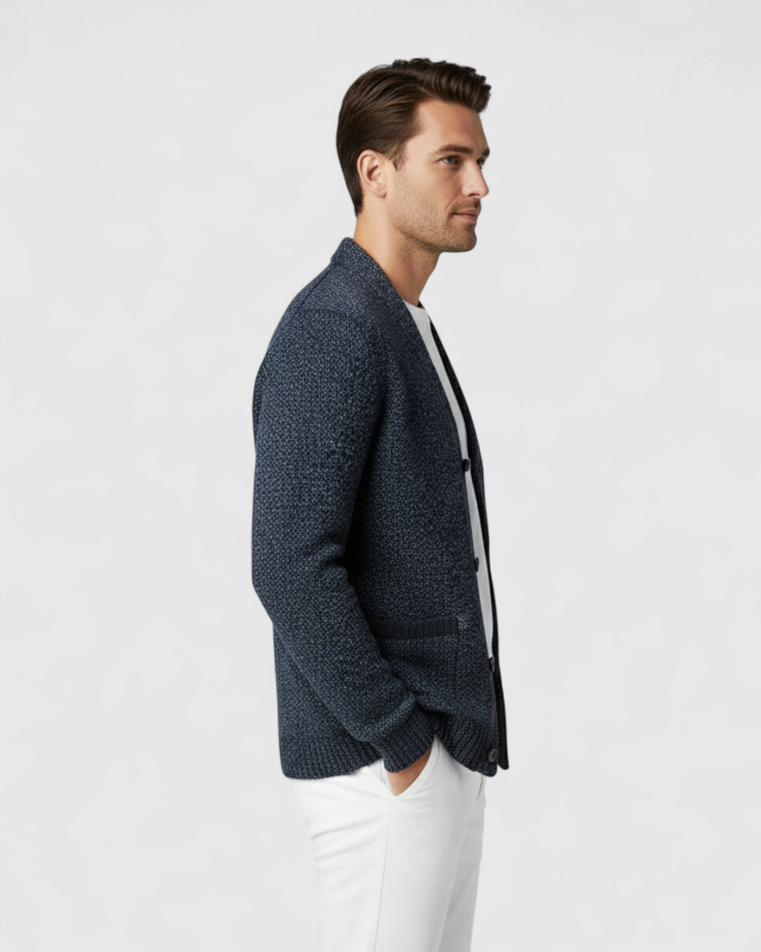 Chaqueta Bomber De Punto Para Hombre