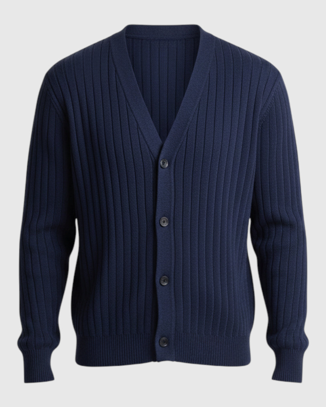 Cárdigan de Punto con Cuello en V para Hombre