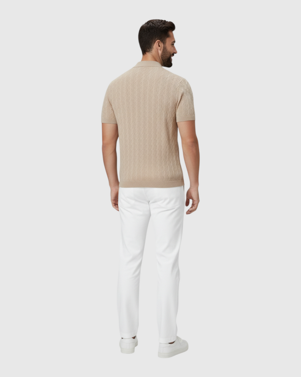 Polo de Punto de Manga Corta para Hombre